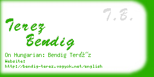 terez bendig business card